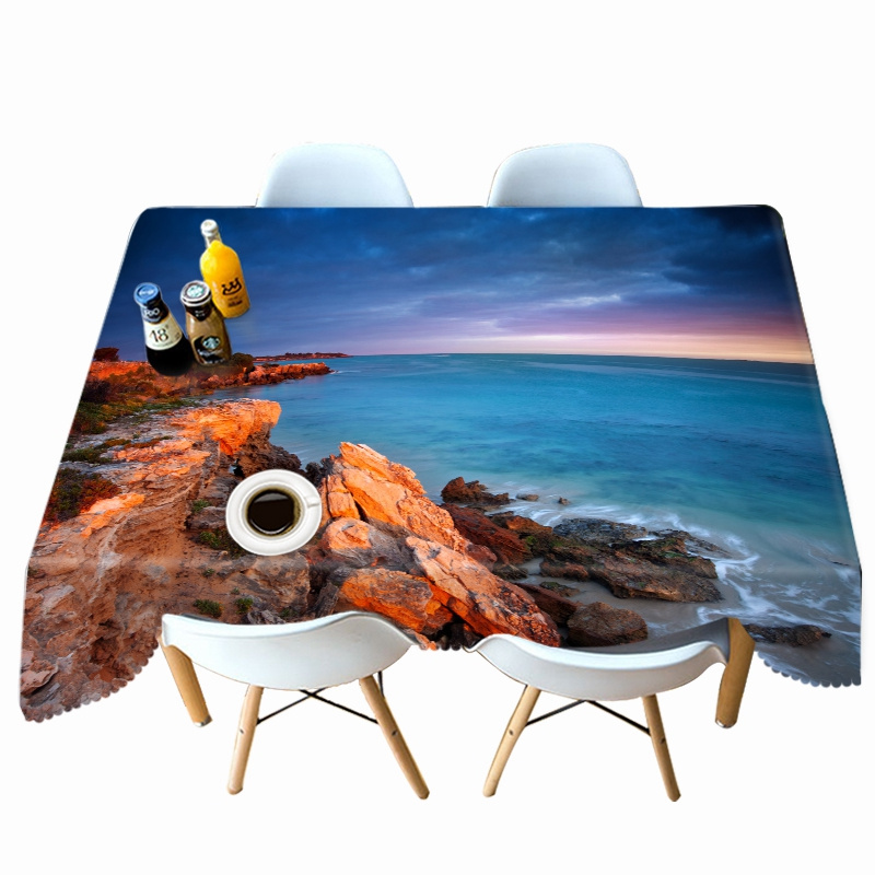 

Beautiful Sea View - 3D Tablecloth, 140*180cm, 501 Original