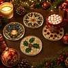 [Upgrade]4Pcs Acrylic Special Shape Xmas DIY Waterproof Diamond Painting Coaster Kit