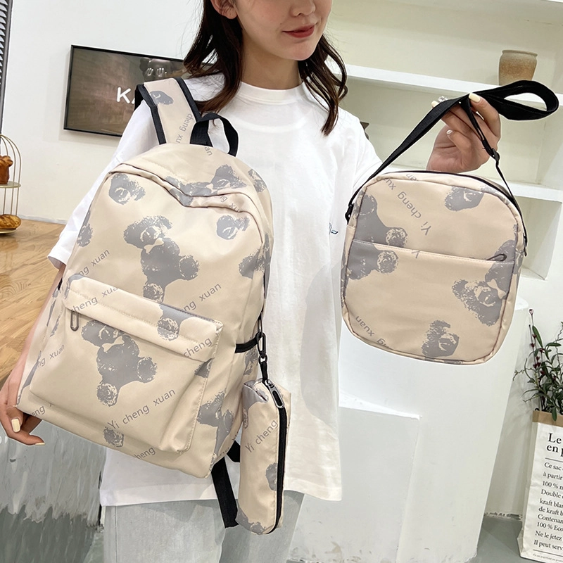 Three-piece Backpack Three-in-one Shoulder Bag Lunch Box Pencil Bag School Bag
