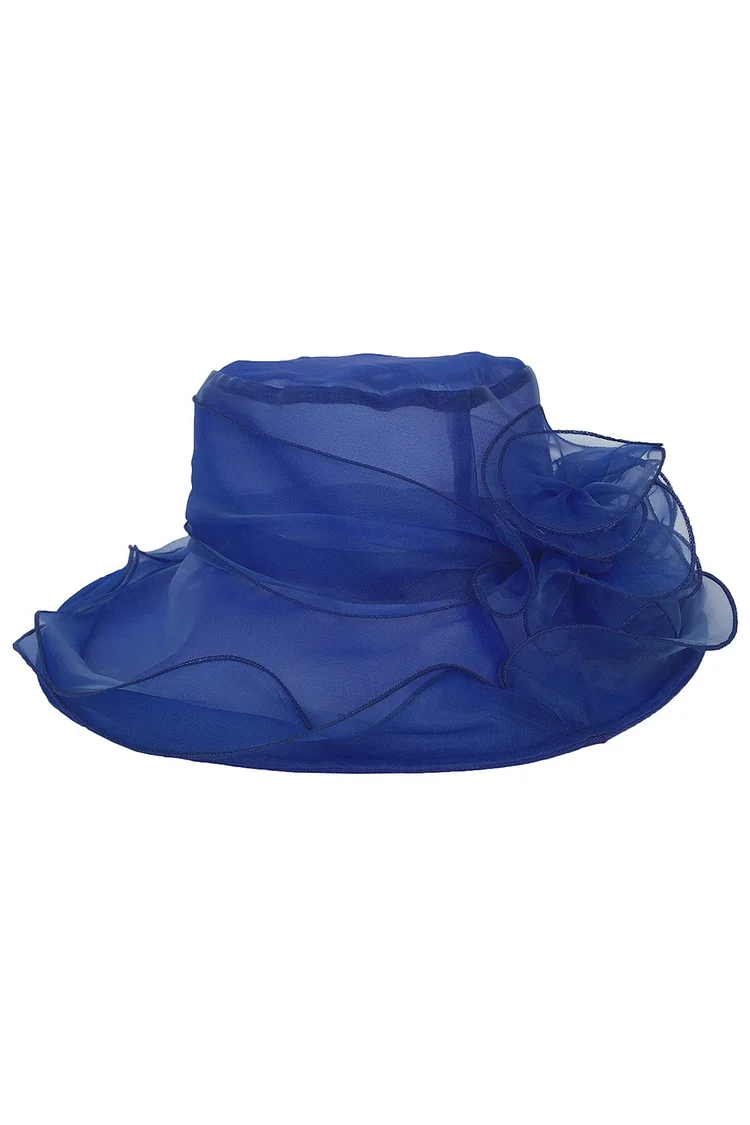 Fashion Flower Organza Round Top Fisherman Hat 2024 - Xpluswear