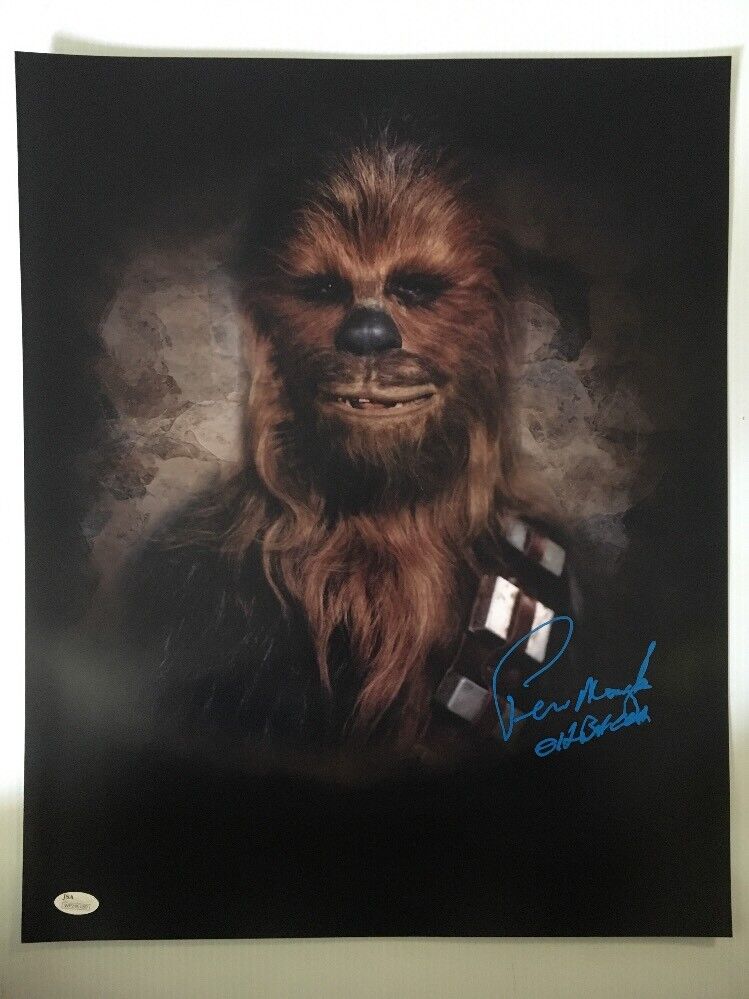 Peter Mayhew Signed Autographed 16x20 Photo Poster painting Star Wars Chewbacca JSA COA