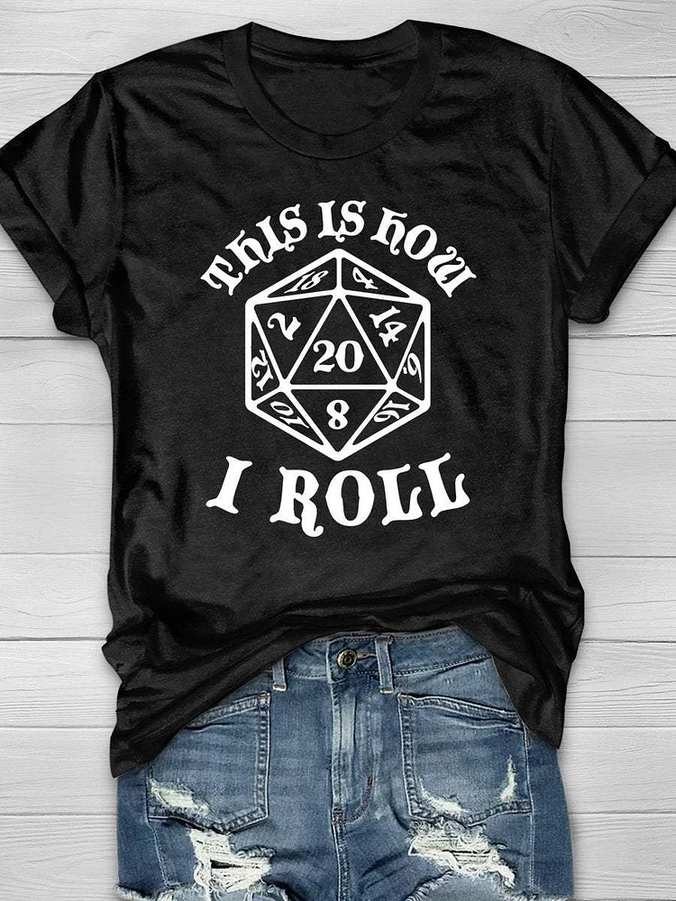 This Is How I Roll Funny Math Teacher Print Short Sleeve T-shirt