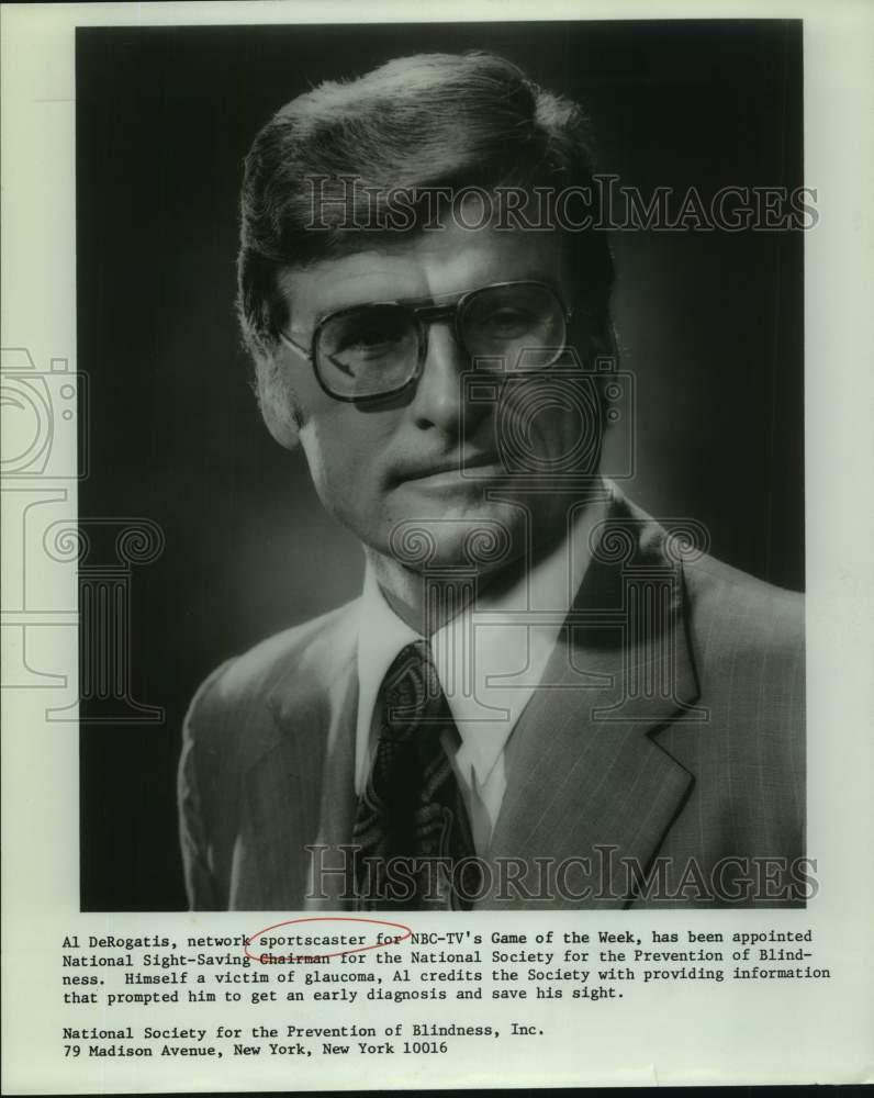 Press Photo Poster painting NBC Sportscaster Al DeRogatis for Game of the Week