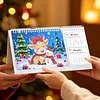 Yak Diamond Art Monthly Flip Tabletop Calendar January 2027 - December 2028 Small Desktop Calendar Planner 24 Months for Living Room Bedroom Office Desk Gift Giving