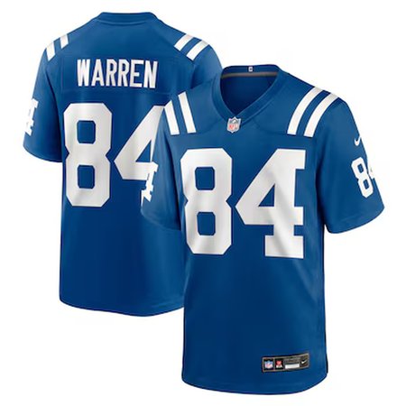 Youth Indianapolis Colts #84 Tyler Warren  Royal 2025 NFL Draft First Round Pick Game Jersey