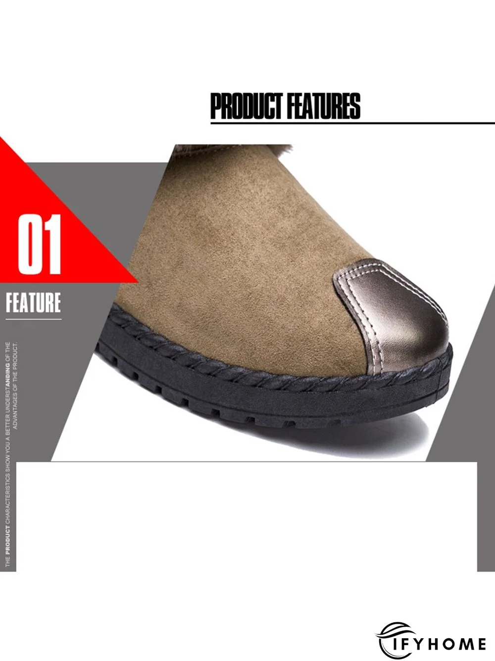 Casual Anti-collision Stitching Plush Warm Snow Boots | IFYHOME