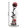 Gothic Floral Flower Model Set Eye-Catching Table Centerpiece Horror Skeleton Bouquet Building Set for Adults Kids Holiday Birthday Gift (Skull Hand Rose)