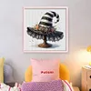 Witch Hat-14CT Stamped Cross Stitch 40*40cm tapestrymarket