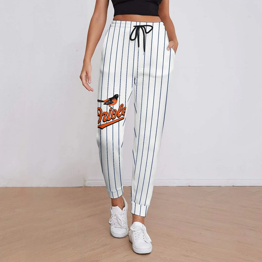 Plus Size Long Pants with Pockets in Pattern Striped, Blue, Red