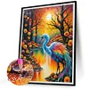 (50*60cm)Sunset Crane - Full Round Drill Diamond Painting