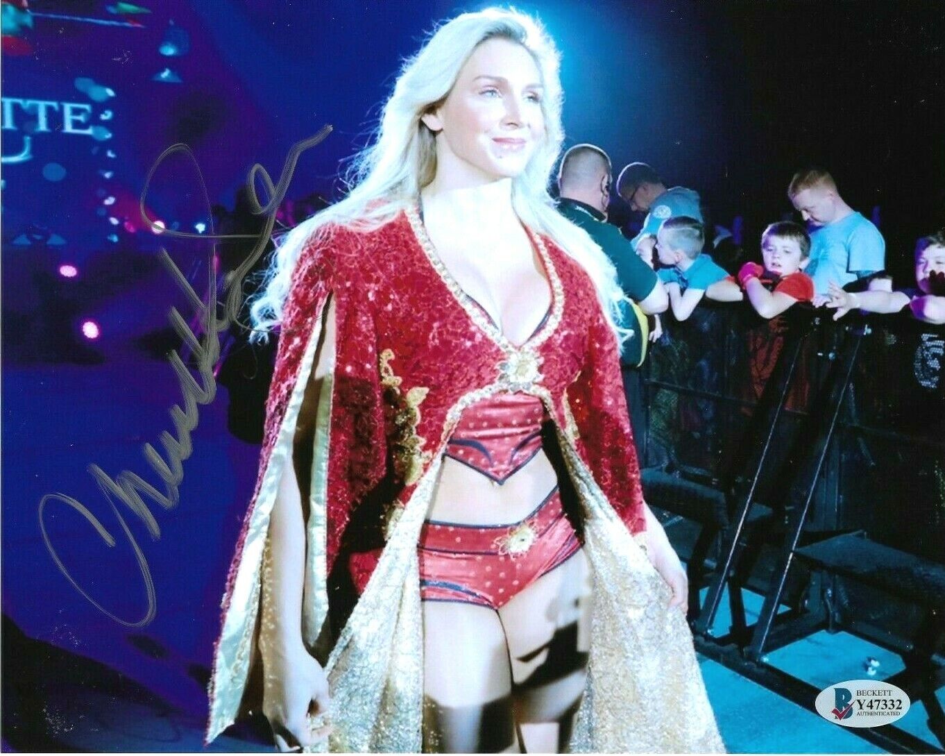 WWE CHARLOTTE FLAIR HAND SIGNED AUTOGRAPHED 8X10 Photo Poster painting WITH PROOF BECKETT COA 21