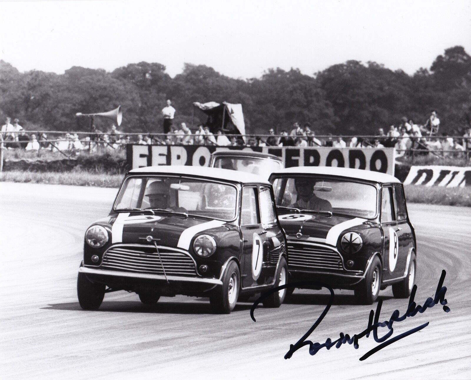 Paddy Hopkirk Hand Signed 10x8 Mini Photo Poster painting 1963 British GP.