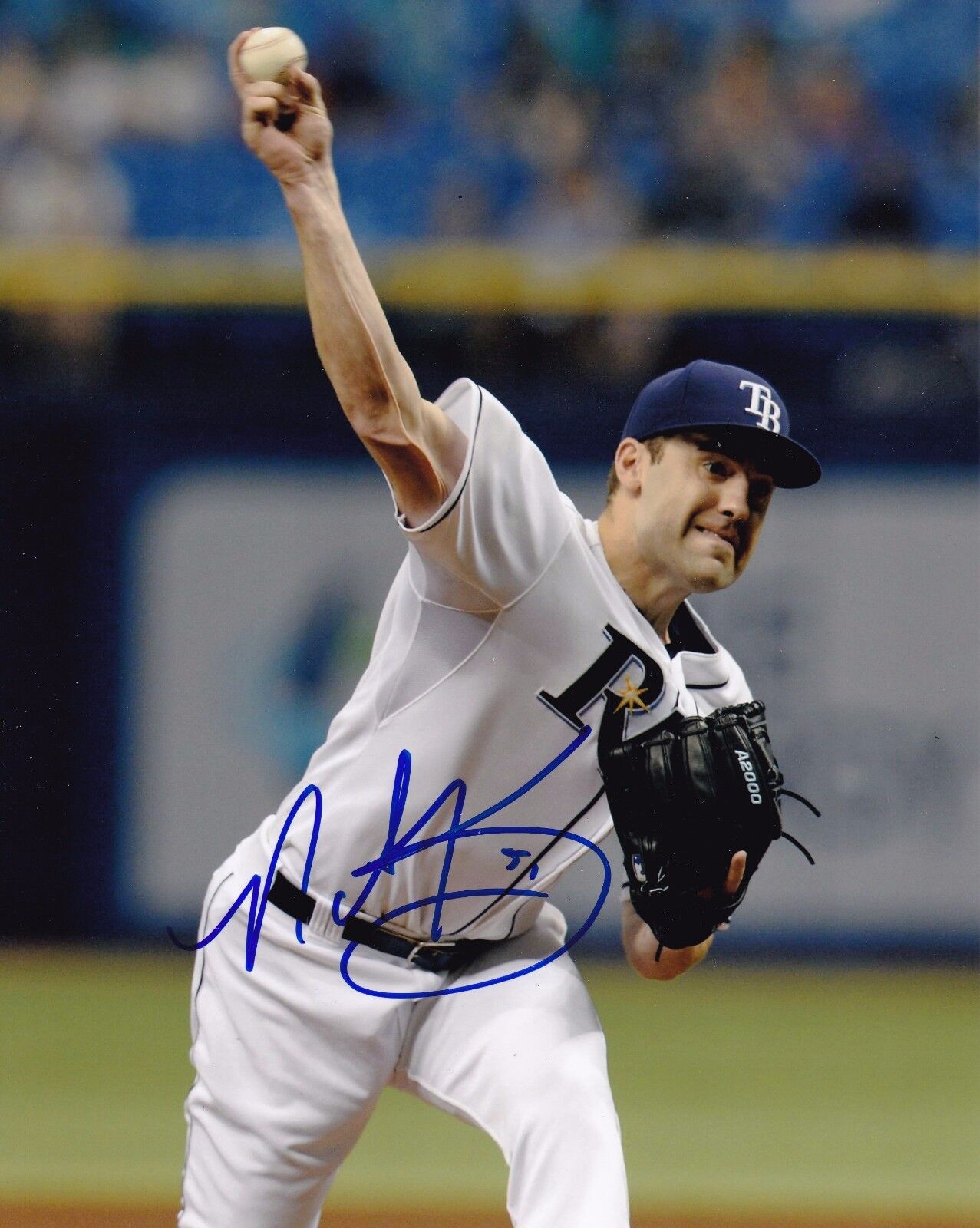 Nathan Karns autographed 8x10 Tampa Bay Rays#S1122