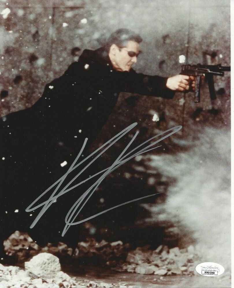 Keanu Reeves Autographed 8x10 The Matrix JSA  C213