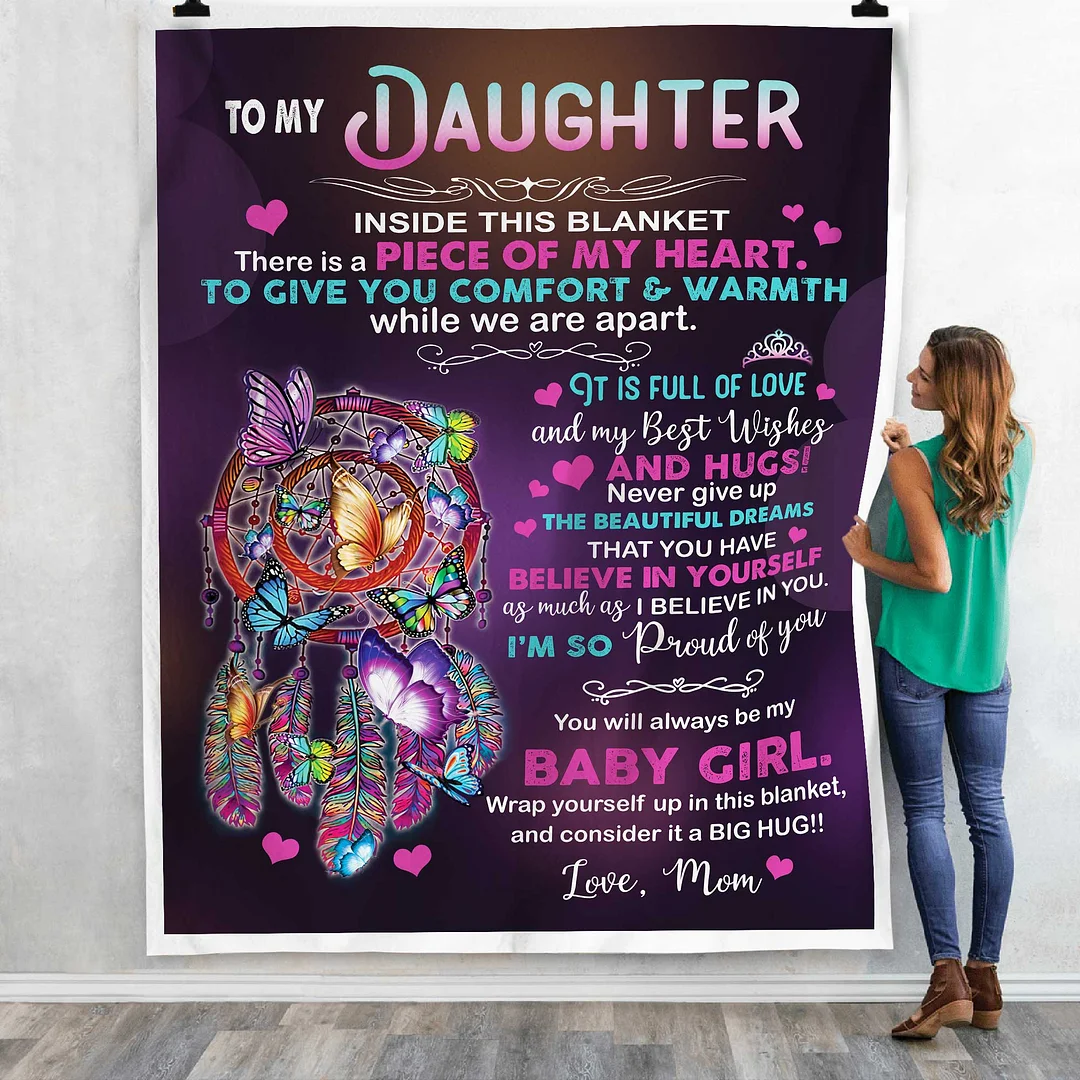 I'm So Proud Of You You Will Always Be My Baby Girl - Family Blanket - New Arrival, Christmas Gift For Daughter From Mom