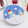 DIY Double Sided Special Shape Diamond Painting Compact Mirror Kit(Snowman)