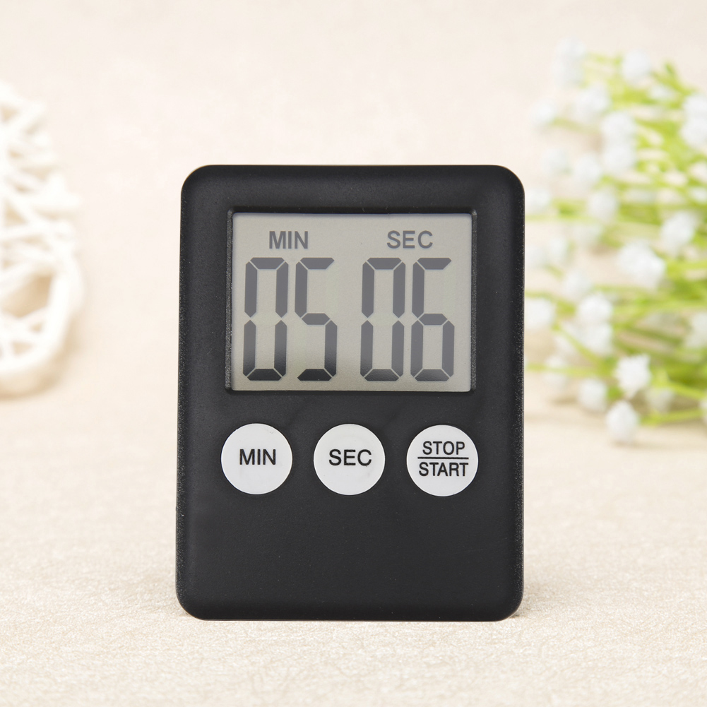 

LCD Digital Timer Kitchen Cooking Count-down Up Clock Loud Alarm Reminder, Black, 501 Original