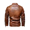 Men&rsquo;s Vintage Biker Faux Leather Jacket - Distressed Motorcycle Bomber Coat by Inlyline