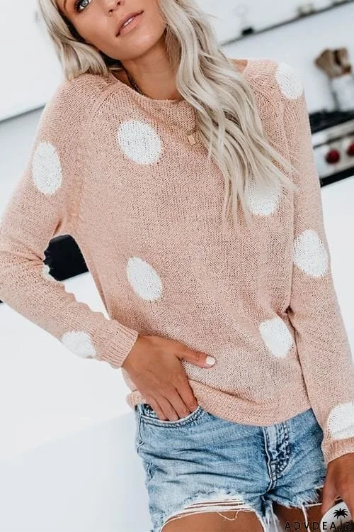 Dot Long Sleeve Sweater