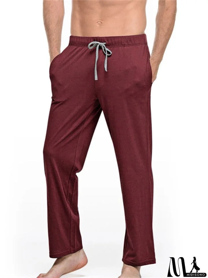 MidiSono - Men's Spring Autumn Cotton Soothing Home Sports Trousers