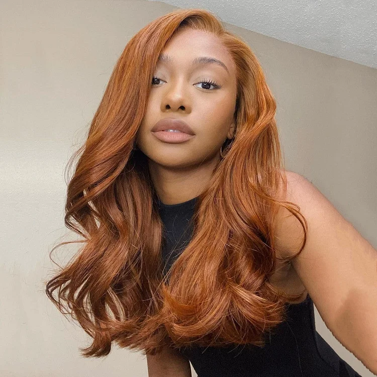 Warm Brown Classic Body Wave Lace Front Wig