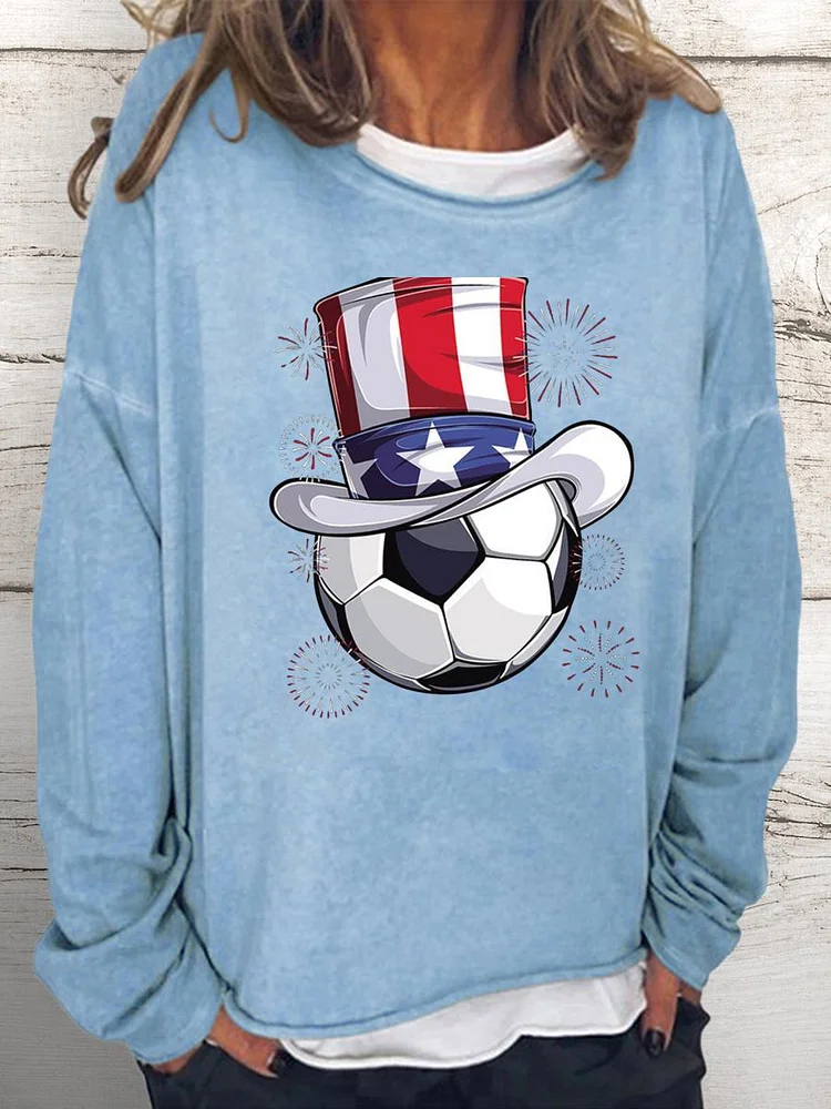 football Women Loose Sweatshirt-Annaletters