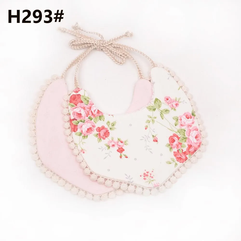 2020 Brand New Infant Baby Girl Boy Bib Kid Toddler Dinner Feeding Tassel Double-deck 100% Cotton Linen Burp Cloths Saliva towel
