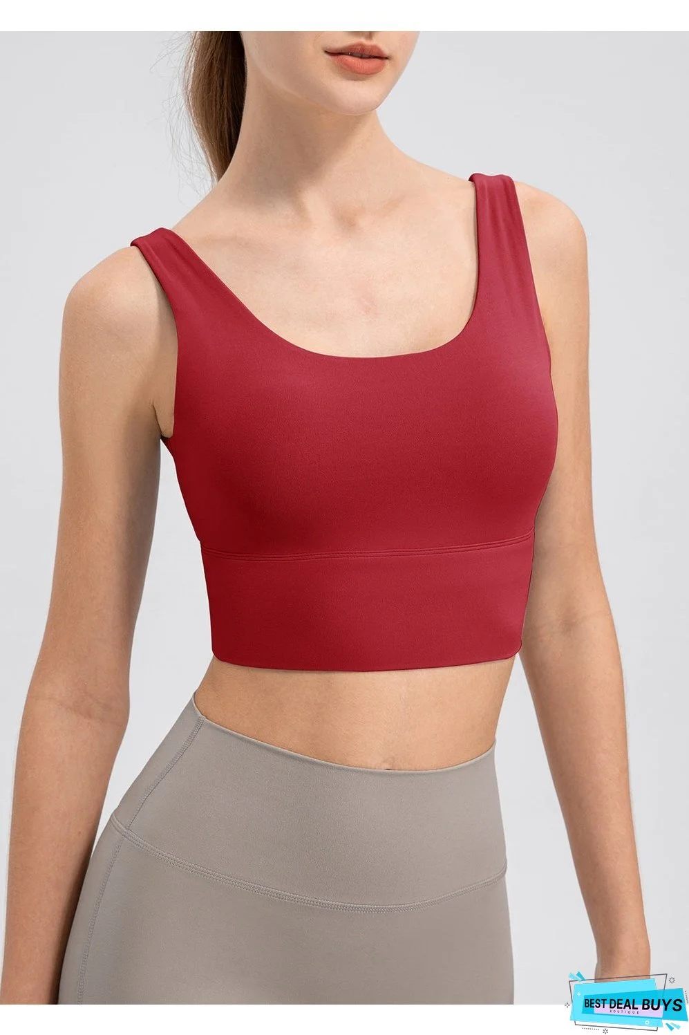 Scoop Neck Wide Strap Active Tank