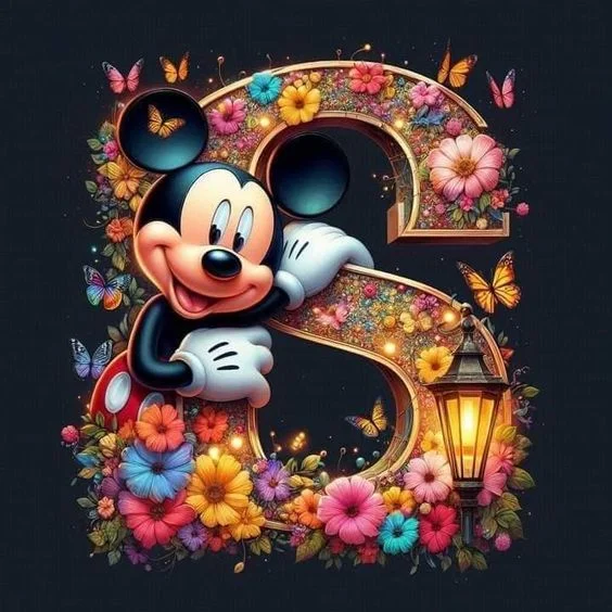 Diamond Painting - Full Round Drill - Minnie Mickey Alphabet(Canvas|40*40cm)
