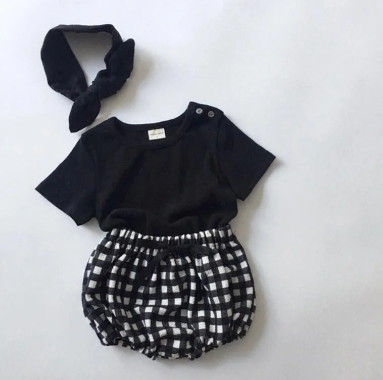 Children Clothing Sets 2020 Summer Baby Clothing Set Korean Style Toddler Boys Clothes T shirts + PP shorts Infant Girls Clothes
