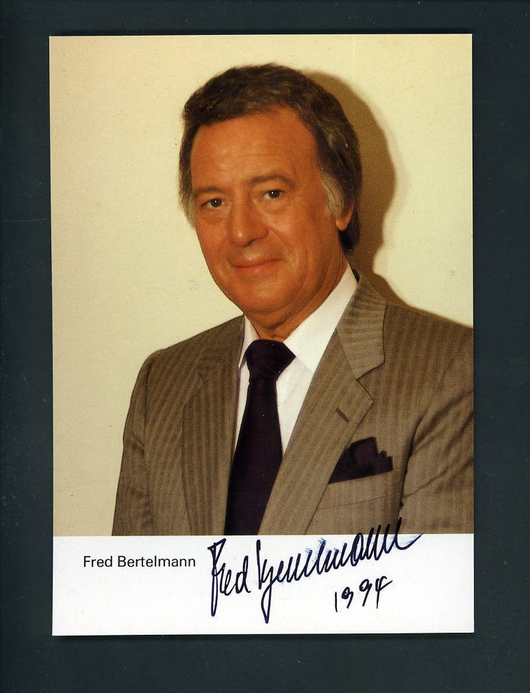 Fred Bertelmann German Singer & Actor Signed 4x6 Photo Poster painting Autographed