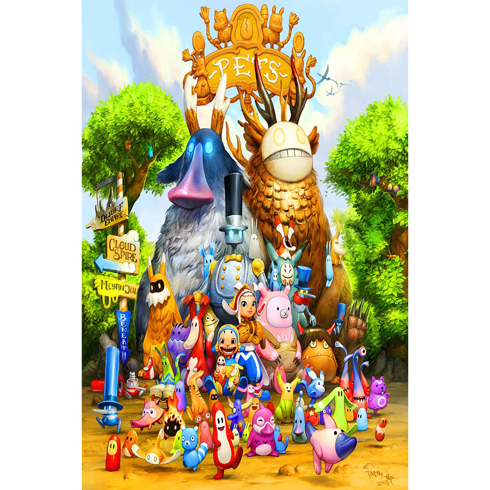 

Cute Animated Animals - 1000 Pieces Jigsaw Puzzle, 501 Original
