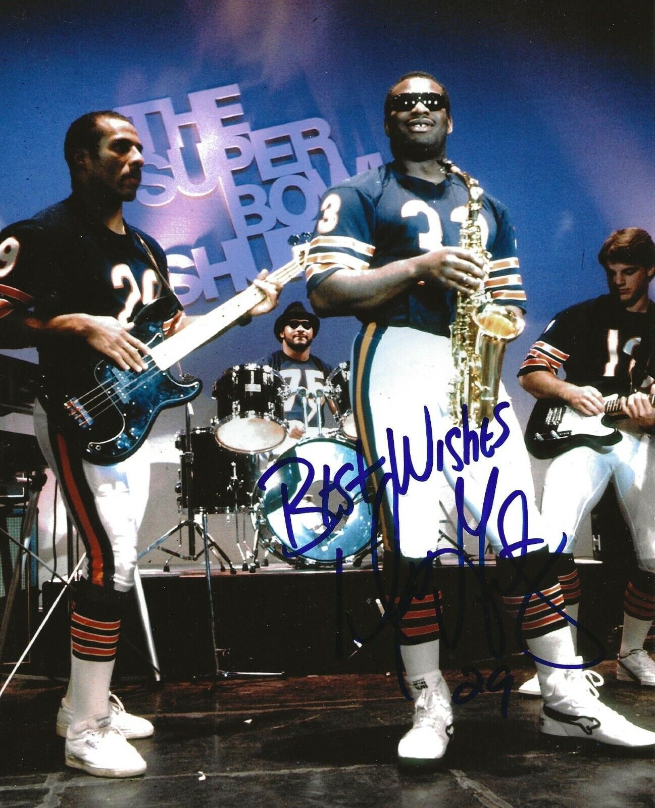 Dennis Gentry signed Chicago Bears Super Bowl Shuffle 8x10 Photo Poster painting autographed