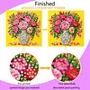 Framed Peony Vase -  DIY Button Art Painting Kit for Creativity DIY Pearl Dot Crafts for Gift Home Wall Decor 30*30CM