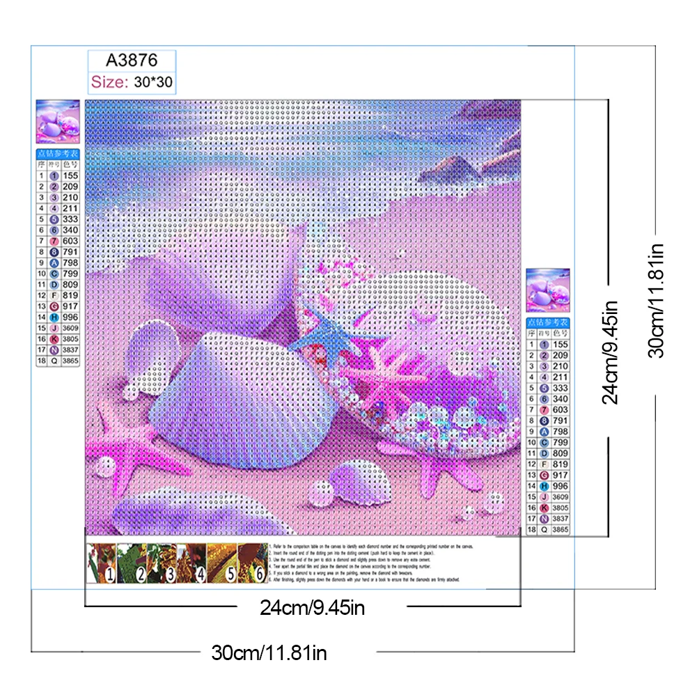 Diamond Painting - Full Round Drill - Dream Shellfish(Canvas|30*30cm)
