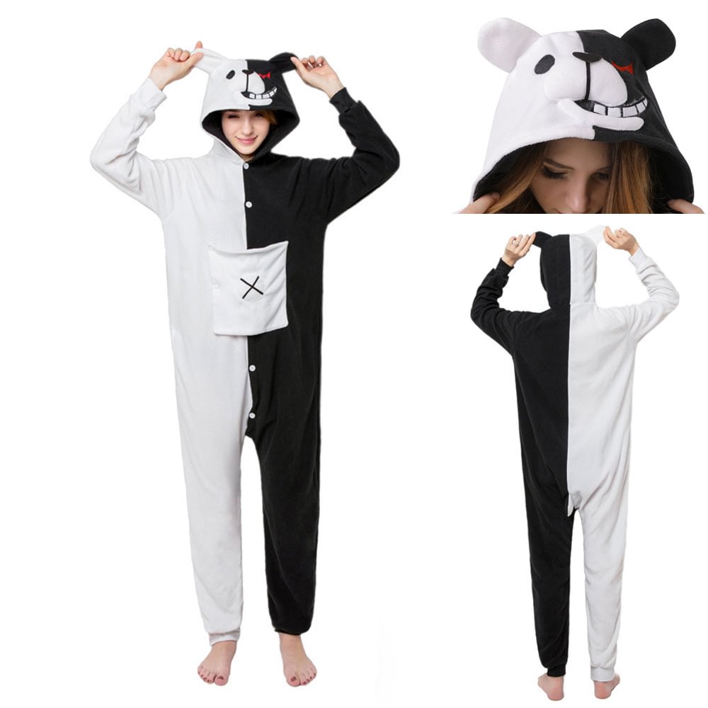 Monokuma Animal Kigurumi Onesies Pajamas For Adult-Pajamasbuy