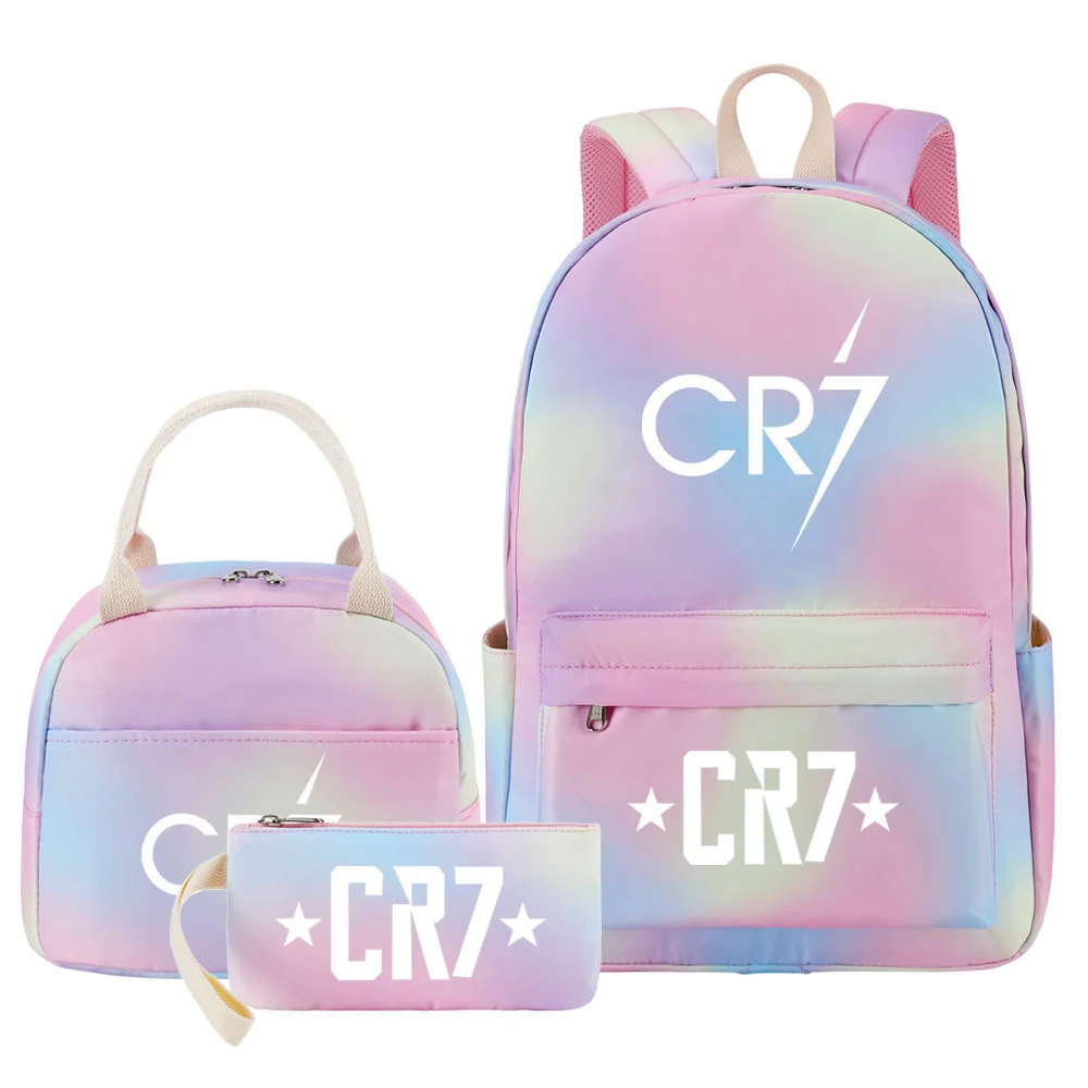 Buzzdaisy Get Your Goal on with the Cristiano Ronaldo Rainbow Backpack Set - Fits 15-Inch Laptop
