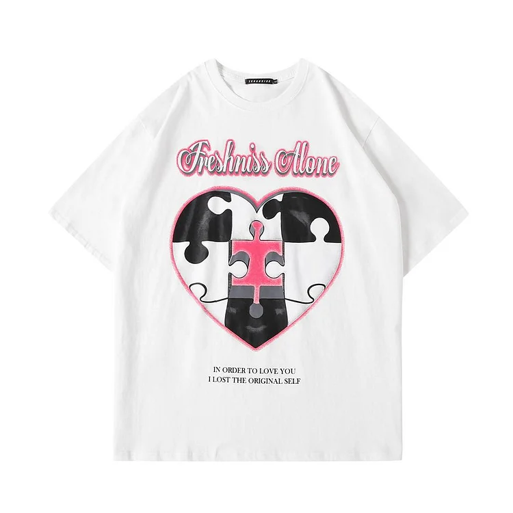 Men's T Shirt Summer Casual Tops Printed Short Sleeve T-shirt Men's Harajuku Style round Neck Half Sleeve Street Fashion Loose Half Sleeve