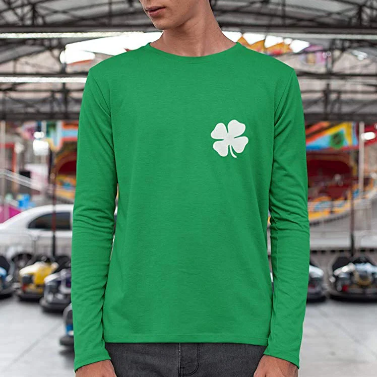 St. Patrick's Day Irish Shamrock Men's Casual Long Sleeve T-Shirt