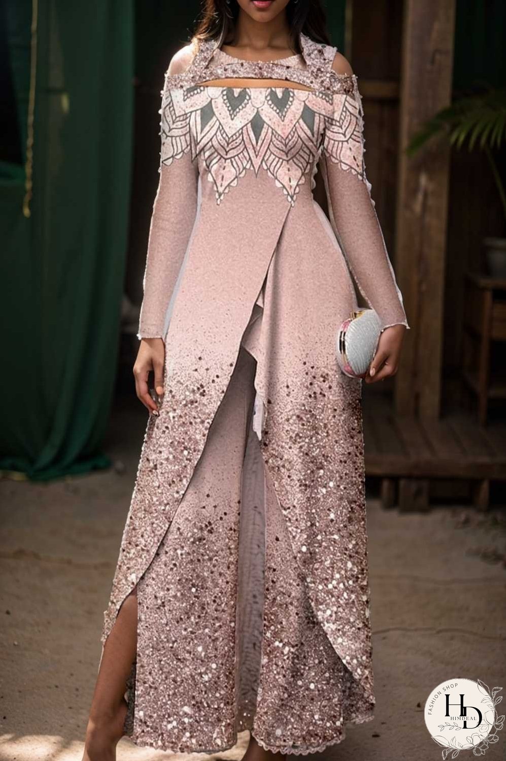 elegant gradient print off shoulder women s jumpsuit