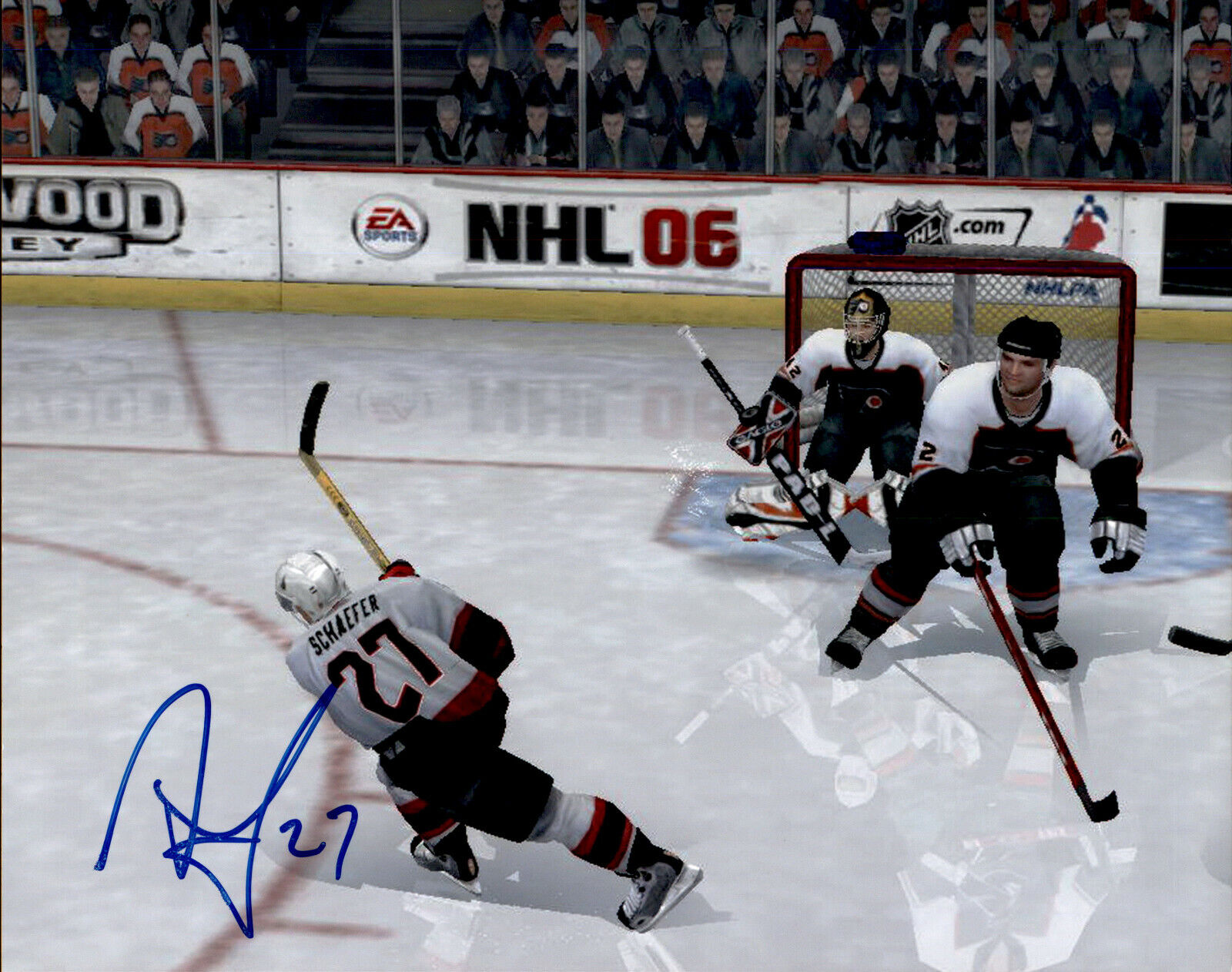 Peter Schaefer SIGNED 8x10 Photo Poster painting OTTAWA SENATORS NHL VIDEO GAME #2