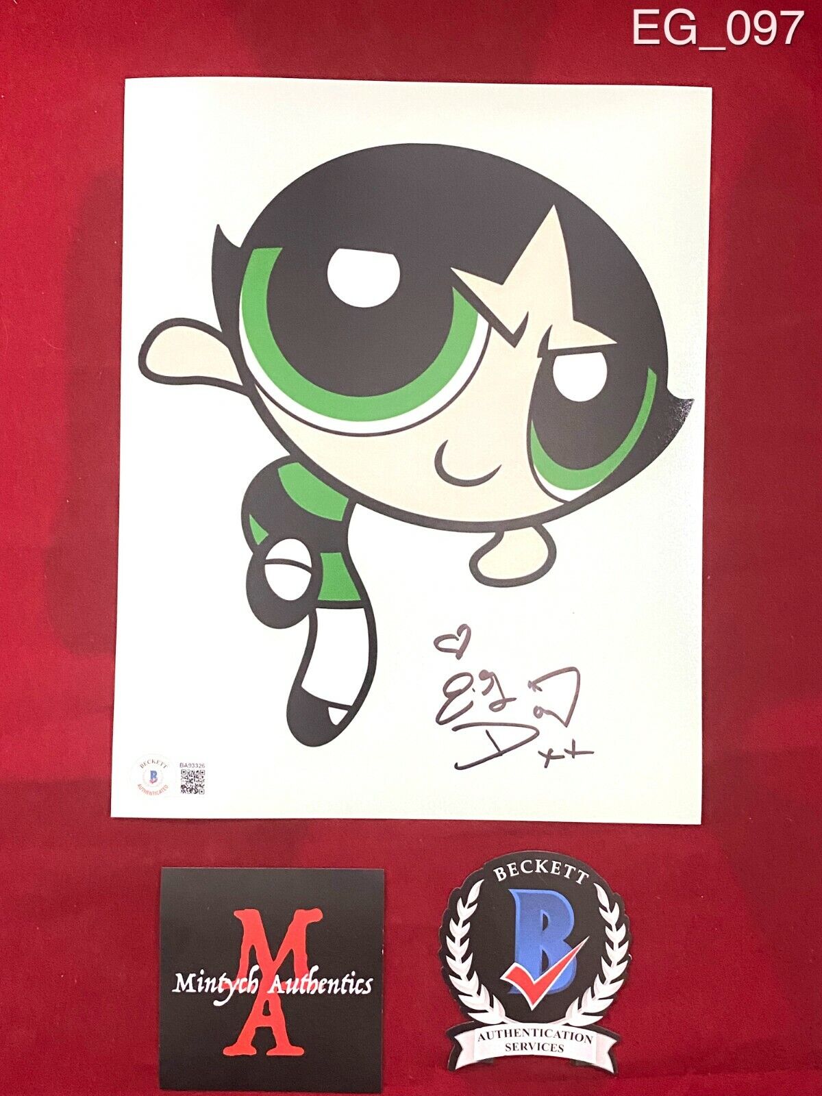 ELIZABETH E.G. DAILY AUTOGRAPHED SIGNED 8x10 Photo Poster painting! POWERPUFF GIRLS BECKETT COA!