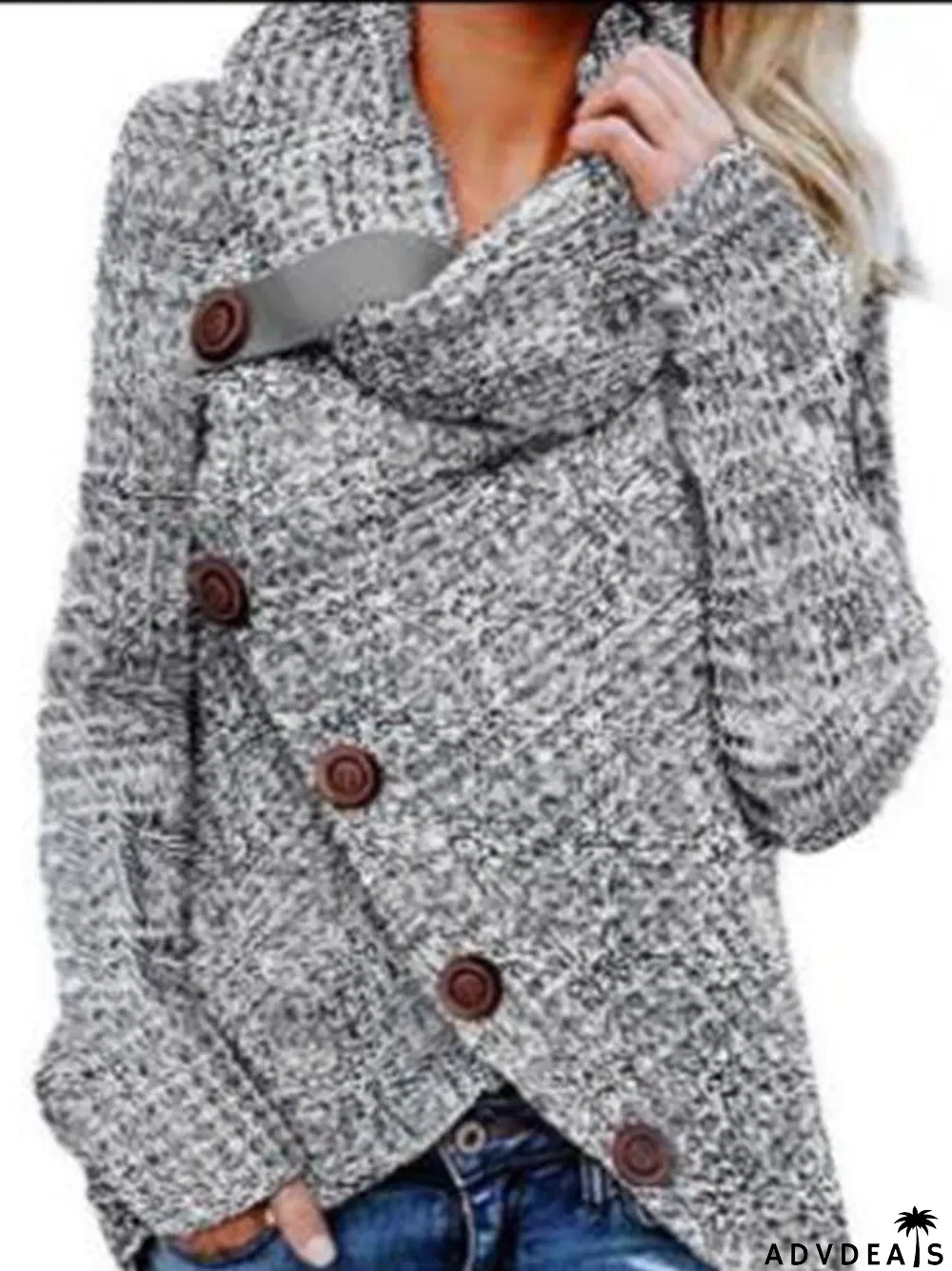 Women's Solid Color Long Sleeve Turtle Neck Tops