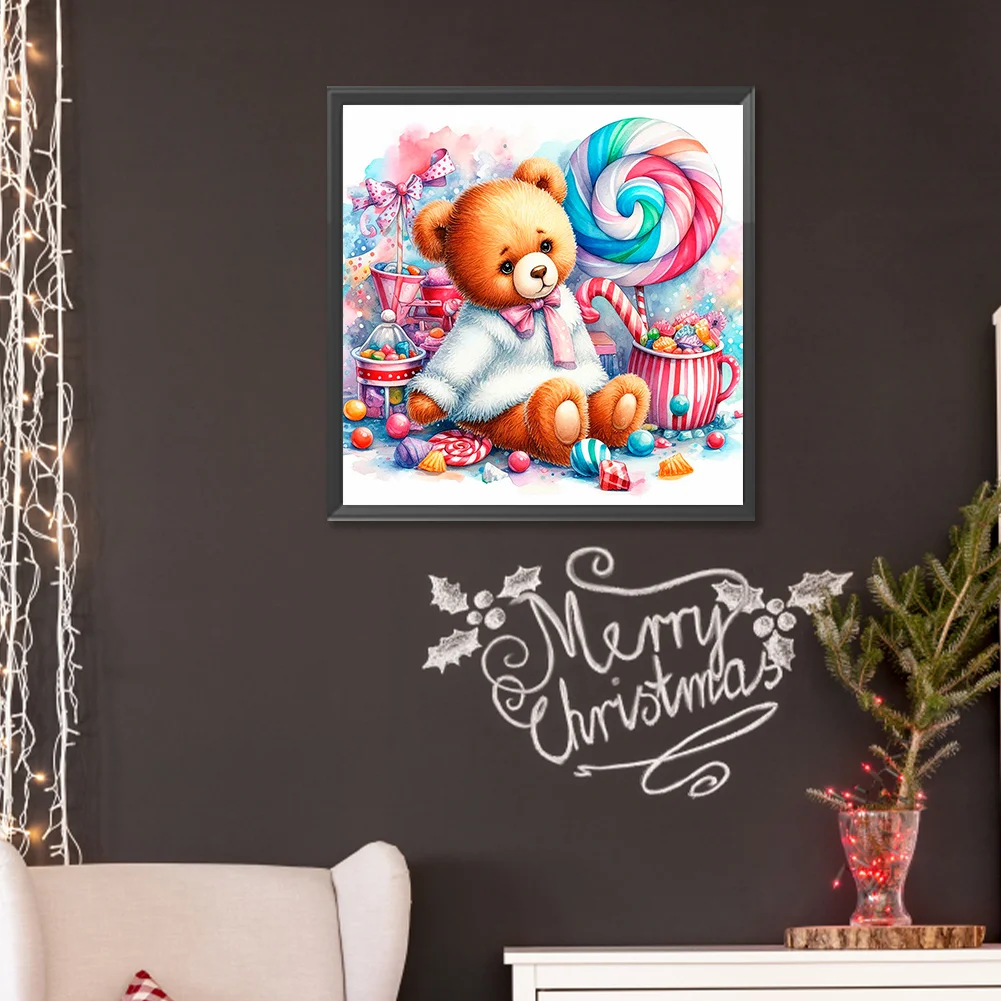 Diamond Painting - Full Round Drill - Candy Bear(Canvas|30*30cm)