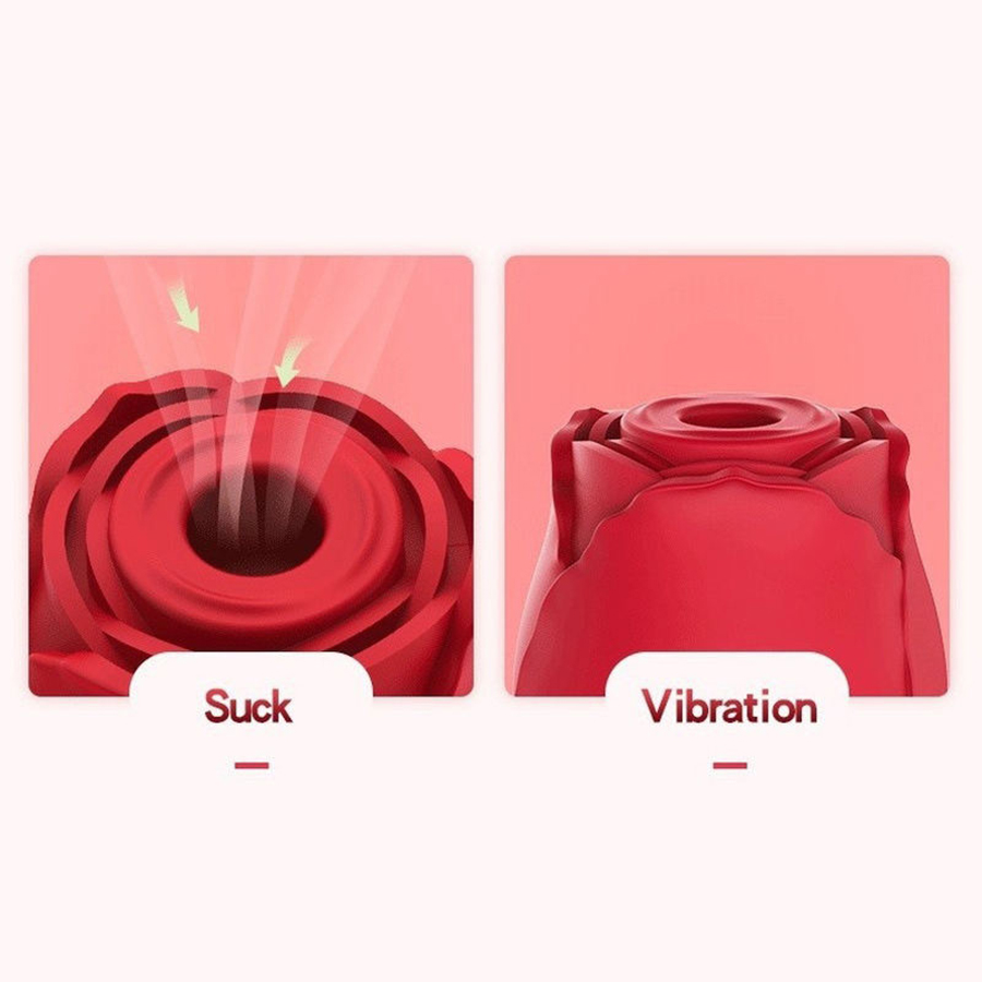 Rose Sucking Vibrator for Women Clitoral Nipple Stimulator G-spot Dildo