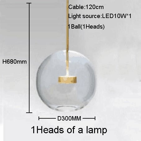 Clear glass ball living room chandeliers art deco bubble lamp shades chandelier Modern indoor lighting restaurant iluminacao