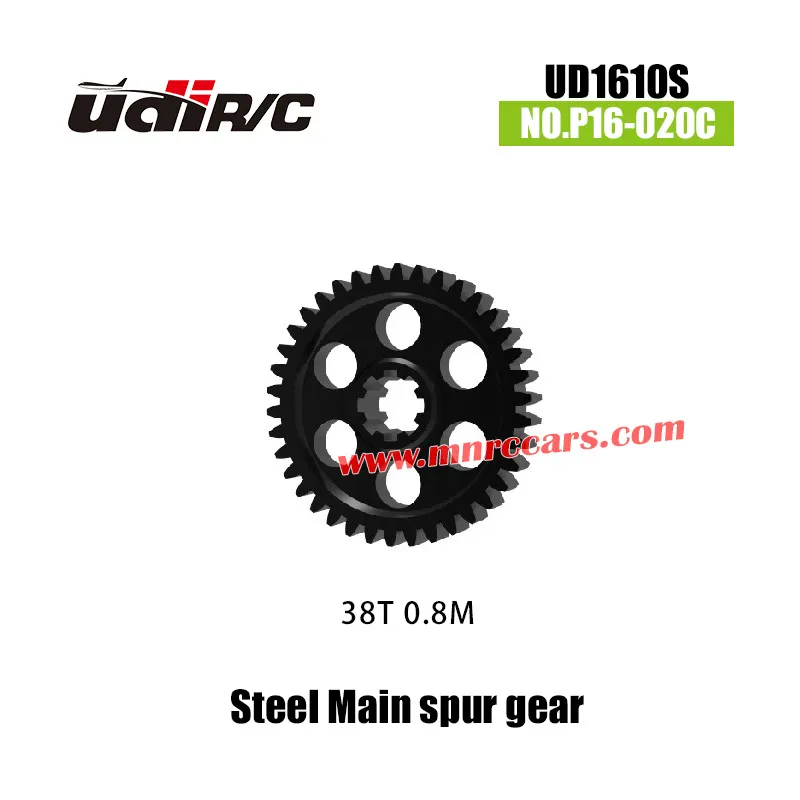 UDIRC UD1610S RC Monster Truck Parts 38T 0.8M Steel Main spur gear P16-020C