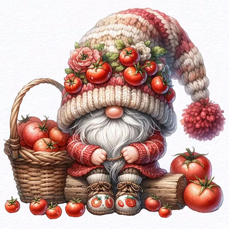 Fruit And Vegetable Gnomes 30*30CM (Canvas) Full Round Drill Diamond Painting gbfke