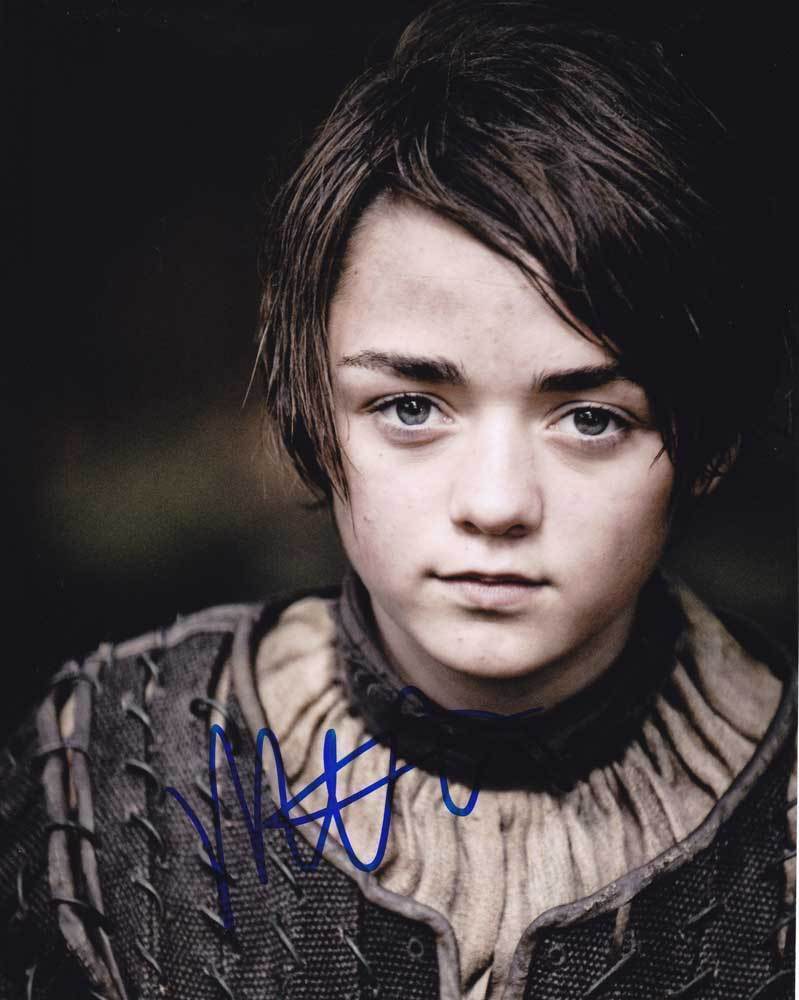 Maisie Williams In-person AUTHENTIC Autographed Photo Poster painting SHA #53033