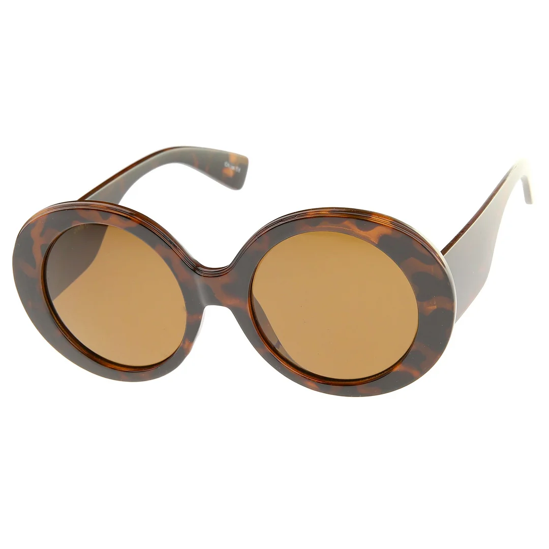 Womens High Fashion Glam Chunky Round Oversize glasses 50mm